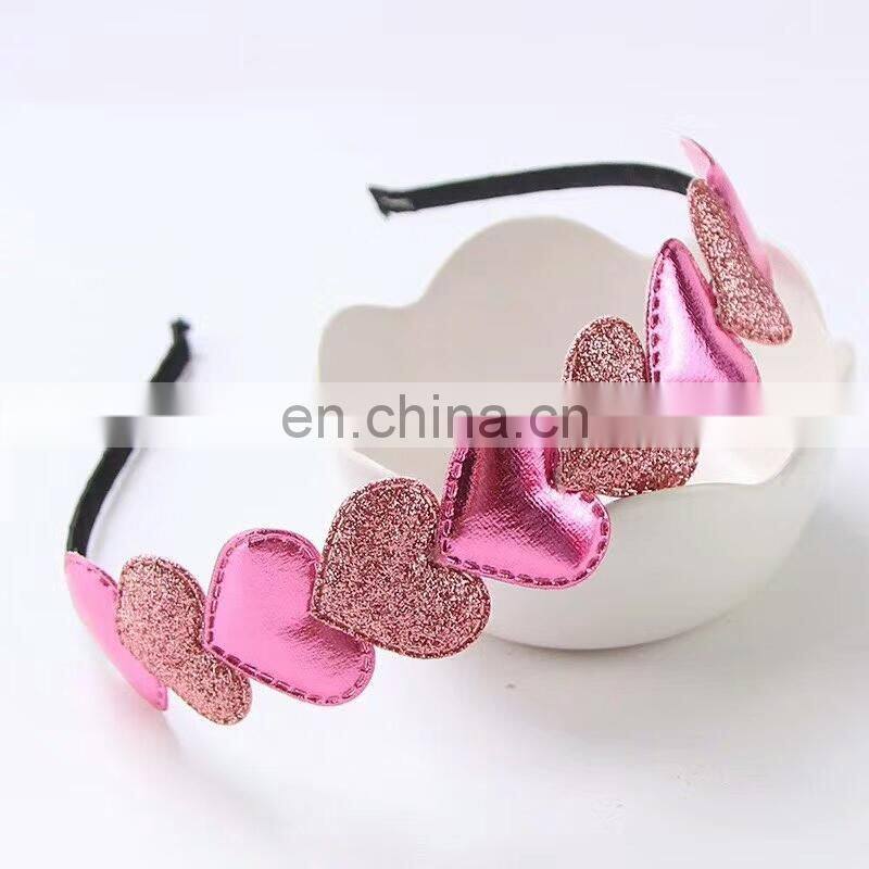 Amazon Hot sale cute sweat-heart plastic Headband for kids