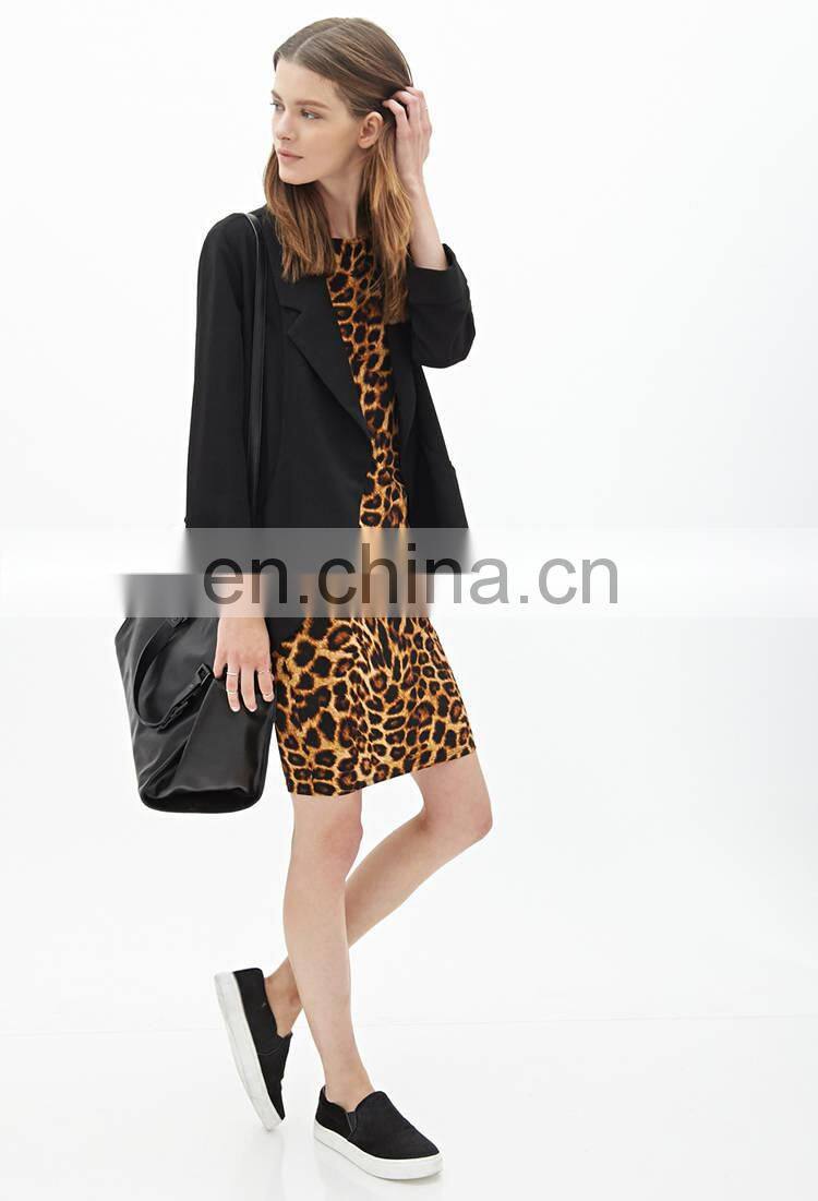 2014 summer dress latest design Leopard printing Bodycon Dress for women