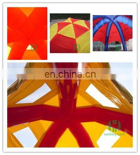 Red and White Coated Nylon or PVC Tarpaulin facet inflatable tent event tent with logo