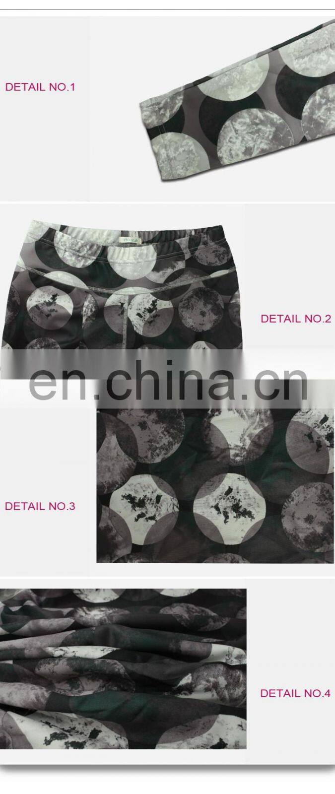 Yoga Sport Ladies Digital Tribal Ethnic Print Dots Legging