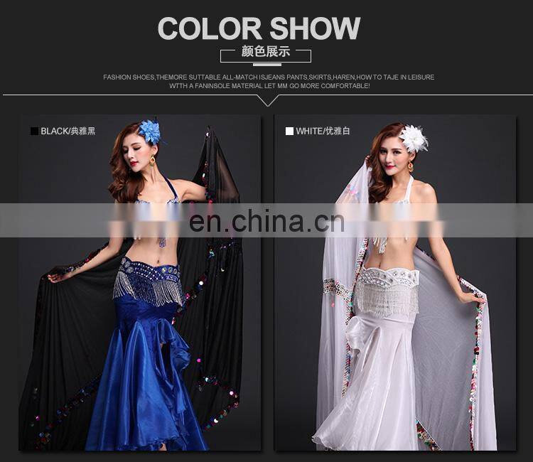 Egyptian sequins belly dance veils with size 2.14*1.5m