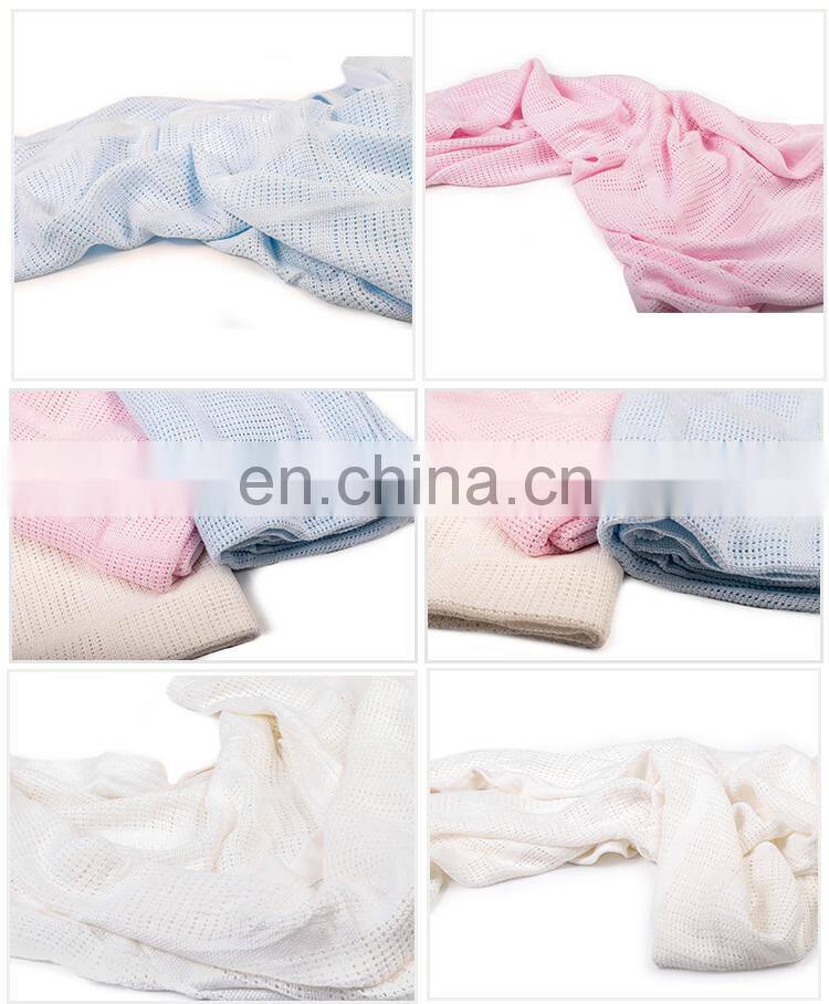 Low price cotton knit baby air-conditioner soft knitted throw muslin swaddle blankets bamboo blanket for kids