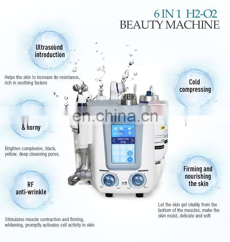 2019 Trending New Style aqua peel machine with 6 handles / Deep cleaning hydra dermabrasion /hydra dermabrasion machine