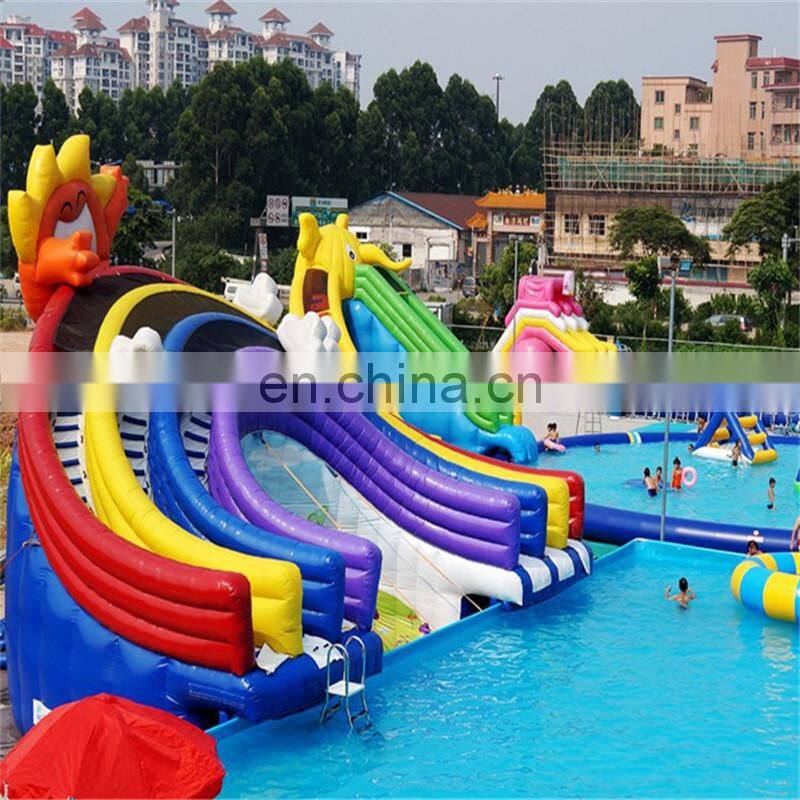 Summer Water Play Equipment Large Inflatable Water Park With Water Slide Good Prices Selling