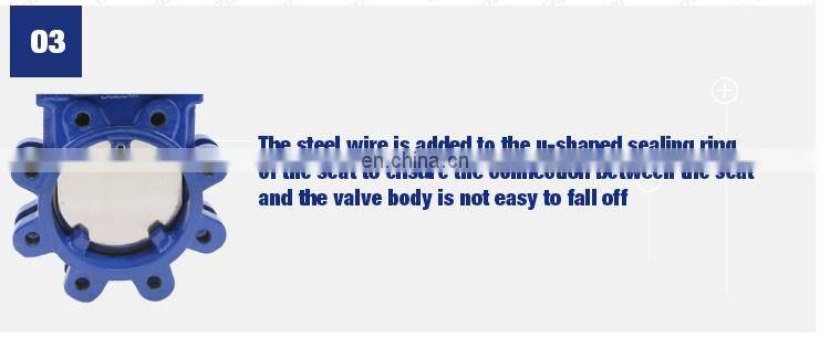 Bundor 2 inch Rising Stem Flange lug knife gate valve price list 4 PZ41X-16C knife gate valve