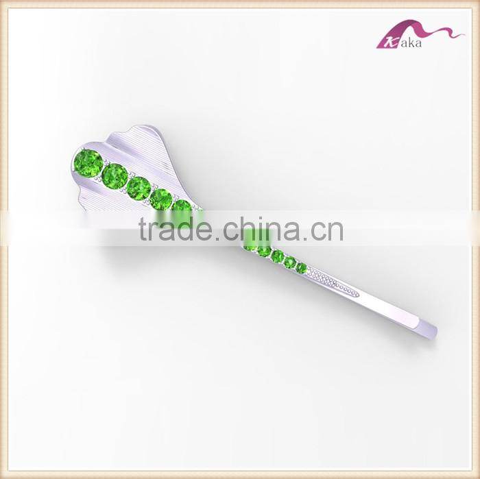 Chinese Traditional Crystal Ginkgo Leaf Hair Pins Hair Accessories For Women