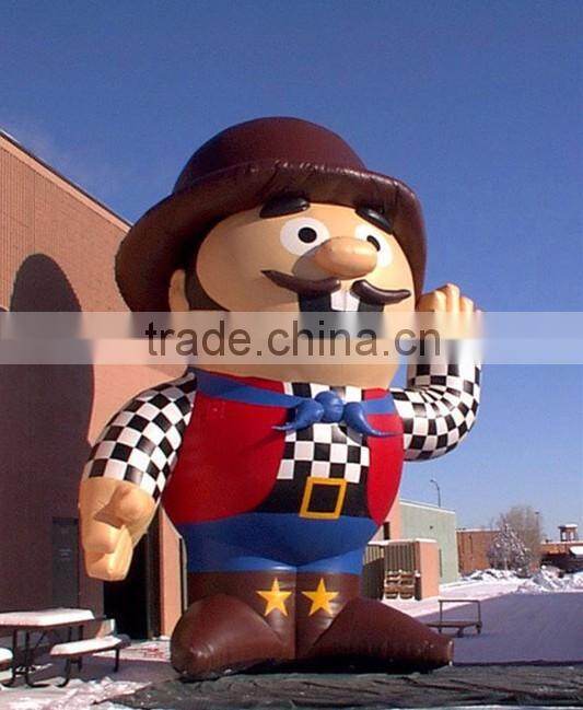 New design lovely inflatable mascot for outdoor exhibition with logo printing