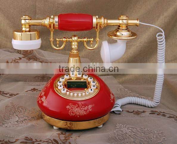 NeW Phone RETRO RED PUSH BUTTON DESK TELEPHONE VINTAGE