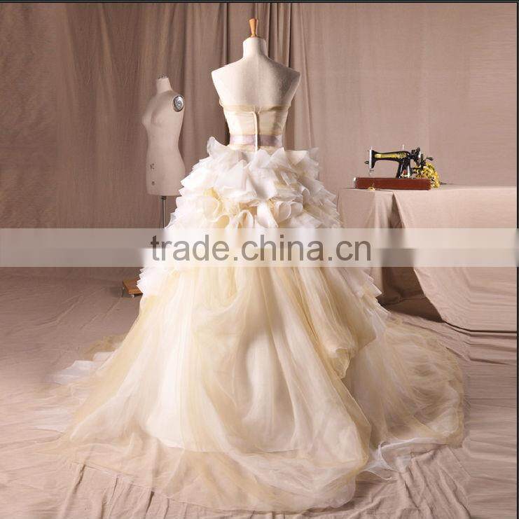 2014 New Model Gorgeous Ball Gown Wedding Gown