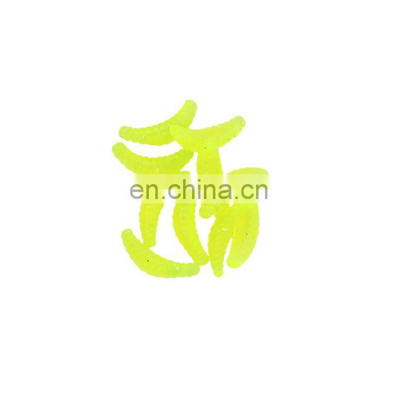 Amazon 2cm 0.37g 50pcs/bag Carp Fishing Bait China Supplier Soft Mealworm  Breadworm Fishing Lure Soft Maggot Worm