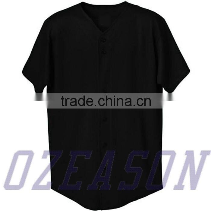 Button Down Baseball Jersey Shirts,Cheap Wholesale Plain Baseball T Shirt