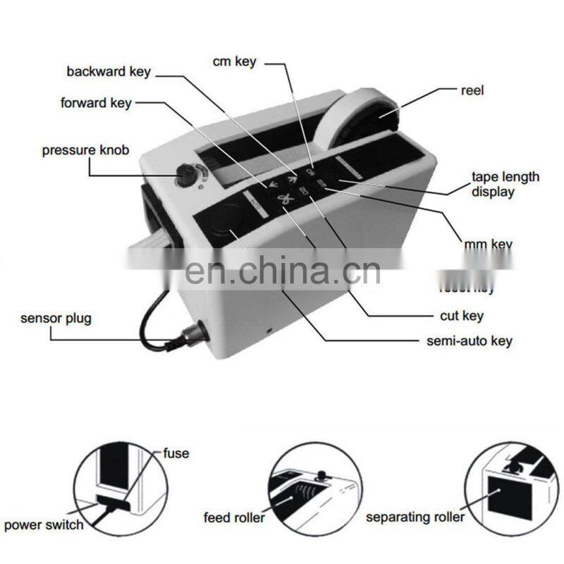 M-1000 18W Automatic Tape Dispenser Electric Adhesive Tape Cutter Cutting Machine 20-999mm