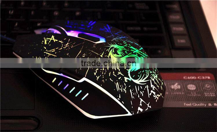 LED gaming cheap wired silent mouse factory directly