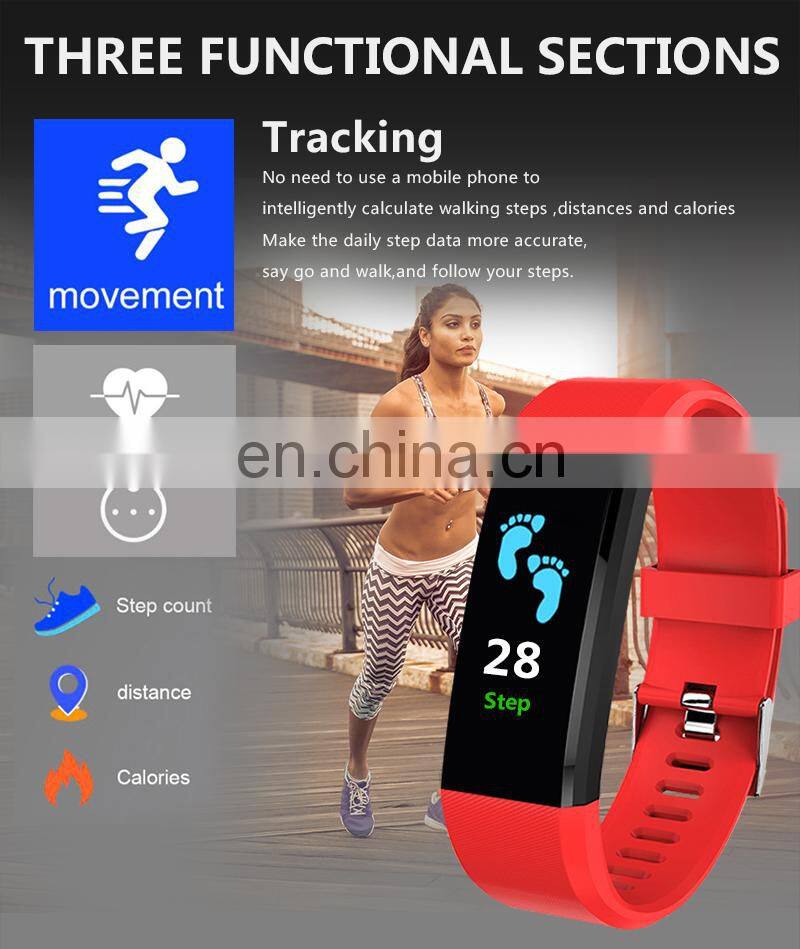 Smart Watch 115PLUS High Quality Man Waterproof Smartwatch Silicone Fitness Tracker smart watch band sport watch smart