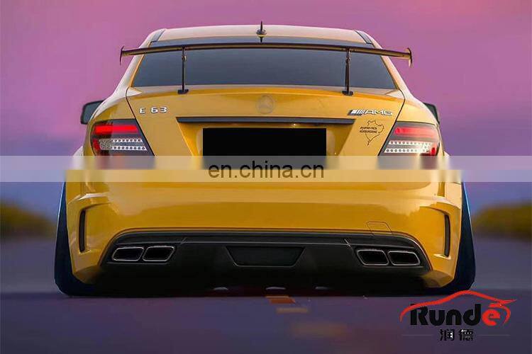 Runde Carbon Fiber Material Body Parts Spoiler For Mercedes-Benz W204 C63507 Modified BS Style C200C260 spoiler