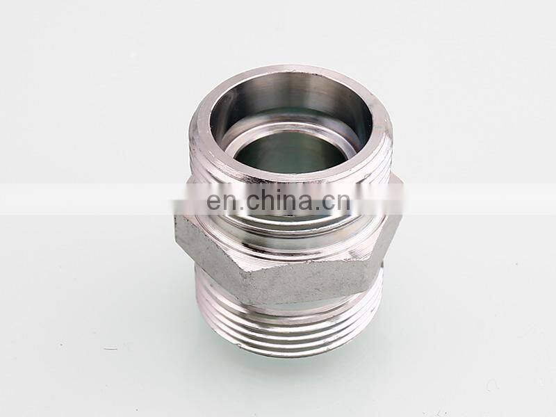 ISO9001 Carbon Steel straight male connector pipe compression fitting