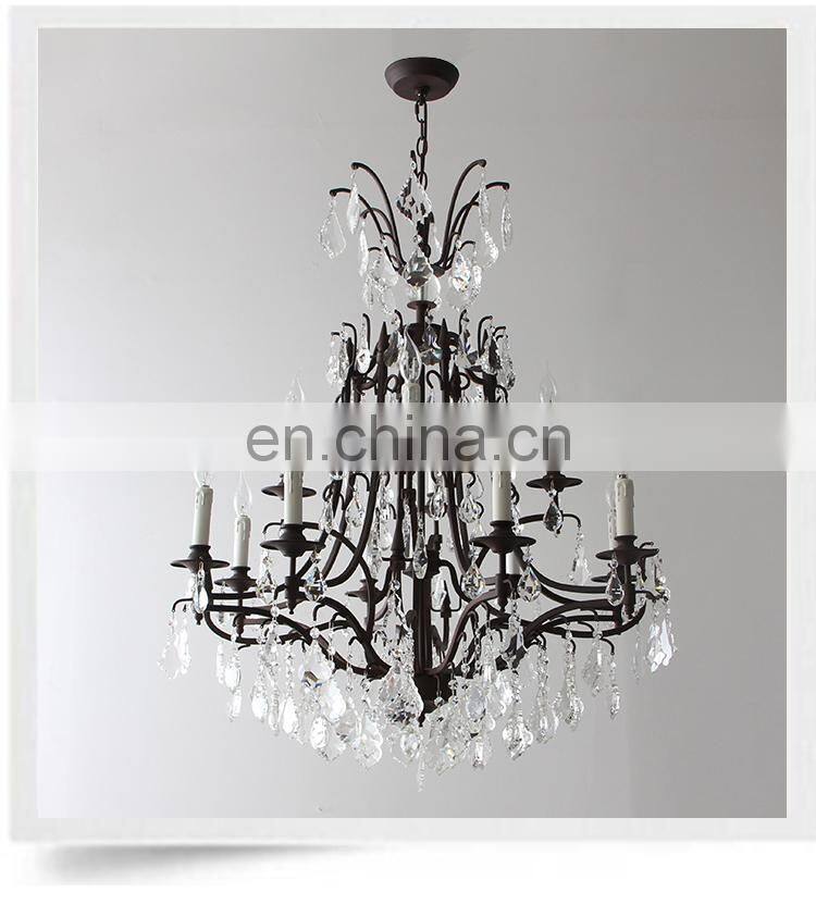 Vintage Chandelier Iron Chandelier Nordic Europe Classic Candle Lamp Lighting Fixtures Vintage Loft Retro Chandeliers Lustre