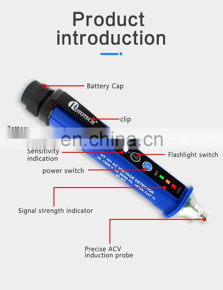 Convenient To Carry Non-contact Multi-function Digital Display Voltage Test Pen