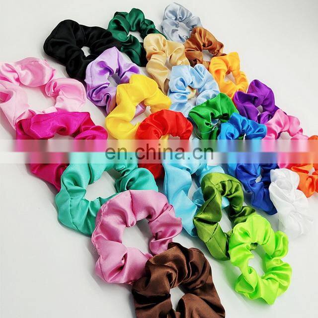 Women Girls Fashionable Accessories Elastic Hair Scrunchies Satin Hair Ties For Kids