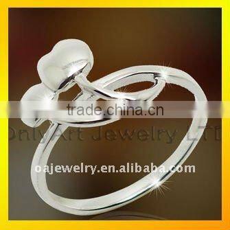 hot sell fine jewelry high quality elegant lady simple plain silver ring