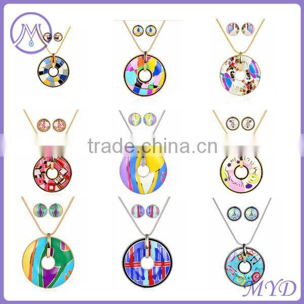 fashion jewelry set copper enamel jewelry