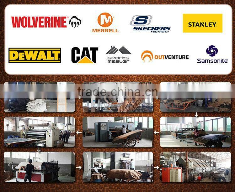 split cowhide leather two tone pull up leather