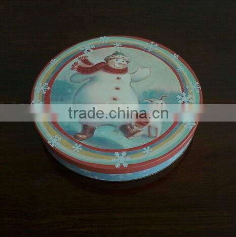round cookie/chocolate tin box