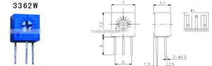 3362 Linear single-turn trimming cermet b500k potentiometer