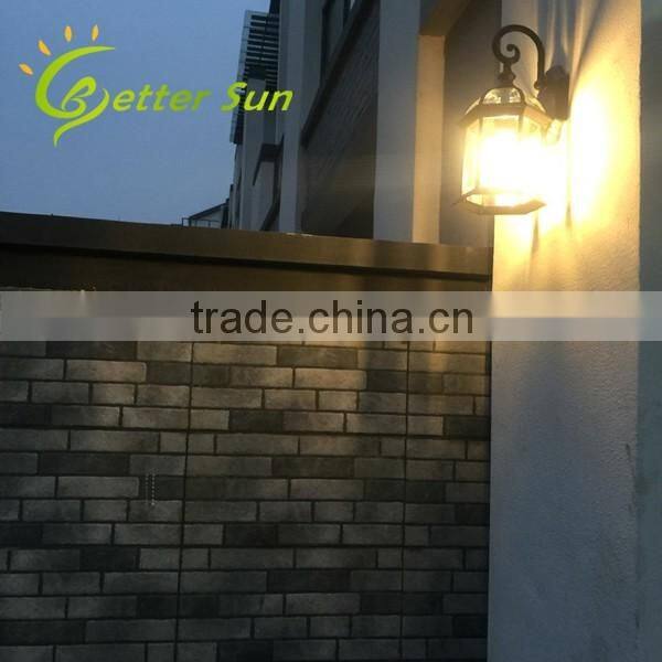 Aluminum Lantern Outdoor Solar Wall Light 110V/Exterior Lighting Fixture