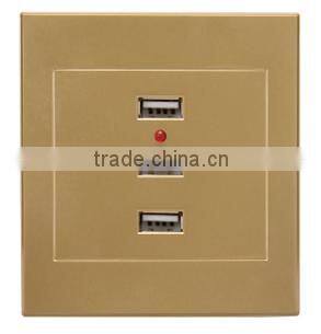 Child protected 250V 10A 3 USB wall socket outlets/Cell phone outlet/3 USB Receptacle Socket outlet
