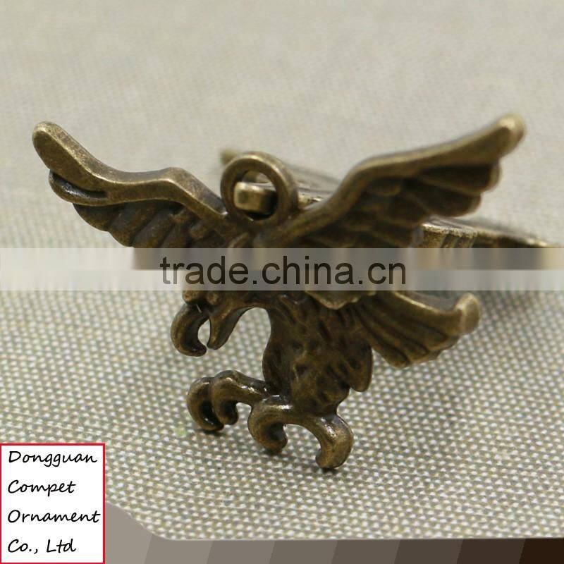 Manual jewelry green bronze zinc alloy diy eagle pendant