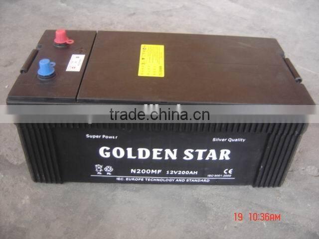 electric car battery 12v200ah/Maintenance Free Car Battery N200