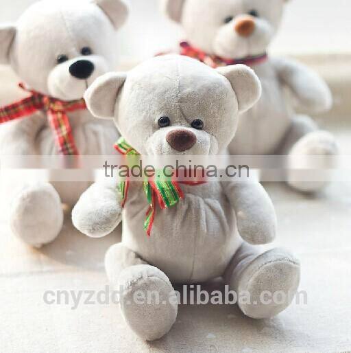 Plush Teddy Light Grey Bear Toy with Fat Belly/ Soft Bear Toy Sitting High 18cm/Soft Stuffed Teddy Bear Light Grey