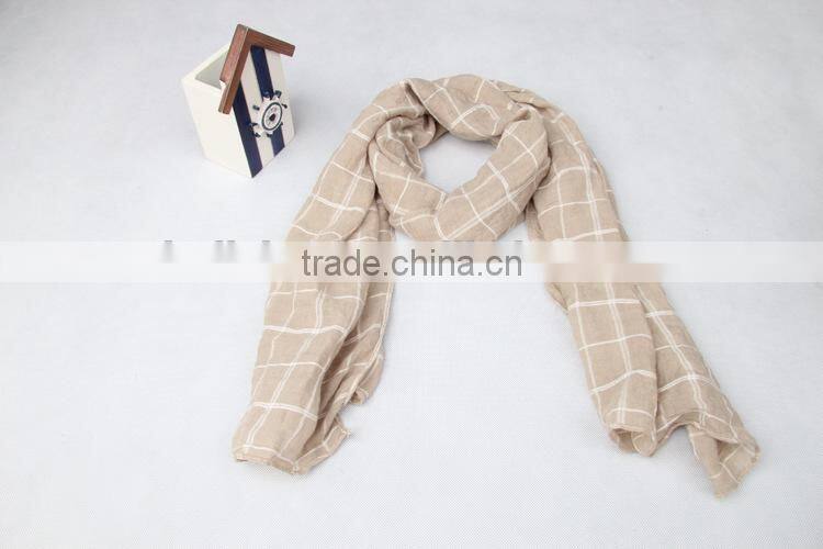 Wholesale Fashion Children Kid's Checked Plaid Cotton Polyester Autumn Winter Scarf