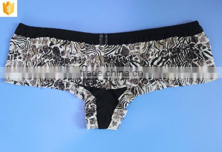 Leopard printed mesh women panty,sexy mesh lady thong