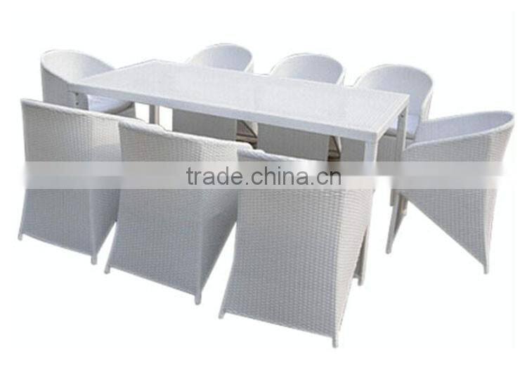Ningbo Household Kitchen Dining Outdoor Wicker Rattan Garden Furniture New Style White Poly Rattan Garden Furniture