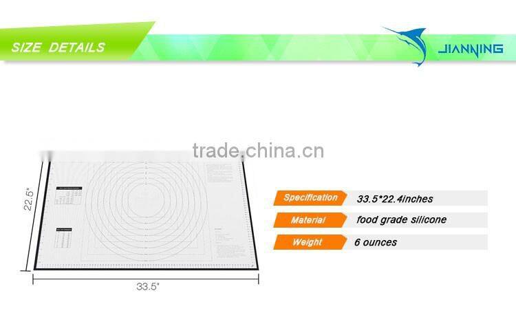 Silicone table mat with Measurements for Rolling Dough