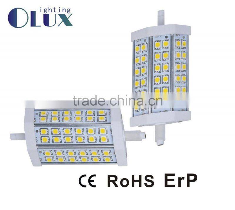118mm 8W R7S led lamp Aluminum Alloy Lights CE RoHS R7S 3014SMD led bulb