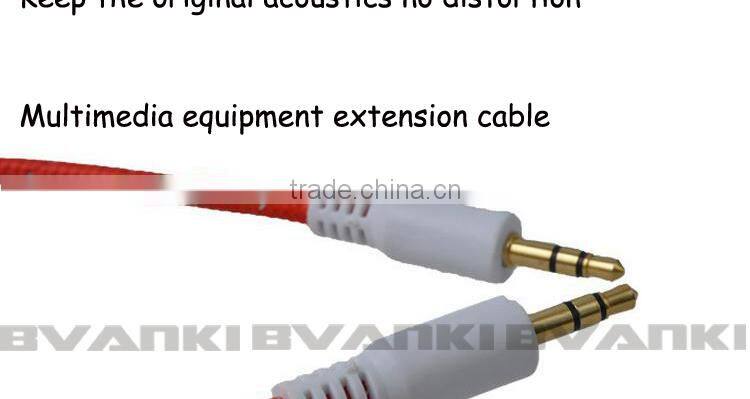 wholesale male to male stereo audio cable, rca av audio cable extension with gold plated magnetic cable for smart phone