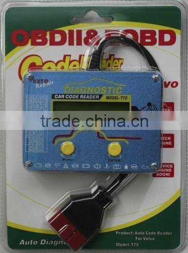 Car diagnostic scanner,special for Volvo,car code reader T75 OBD2 SRS scan tool for Volvo