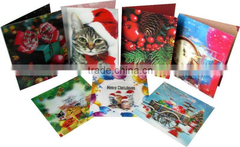 Top Quqlity 3D Lenticular printing thanksgiving greeting card