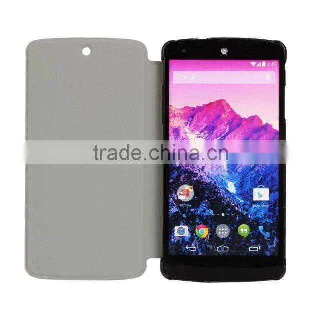 High quality Ultra thin Leather Flip Case Cover Pouch for Mobile Phone LG Nexus 5