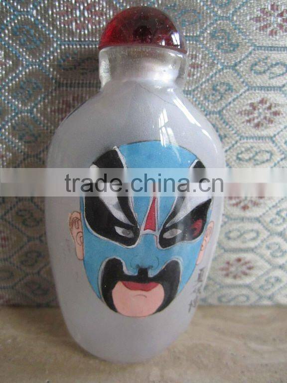 Chinese Traditional snuff box c/w Peking opera facial masks
