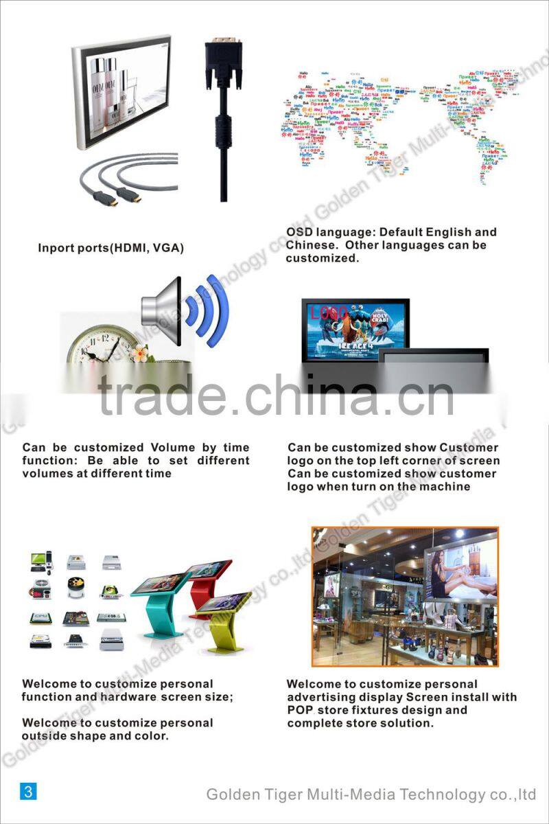 10.1 inch open frame lcd digital media advertising display koisk LCD digital advertising display monitor