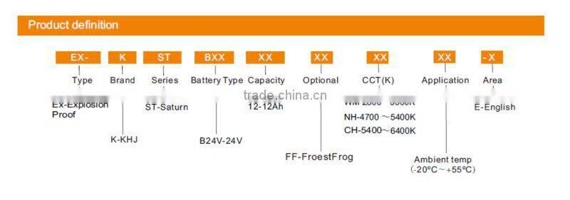 LED Explosion proof Portable light with emergency function for hazardous environment