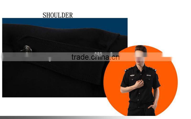 New Design Best Black Color Security Guard Uniform For Sale
