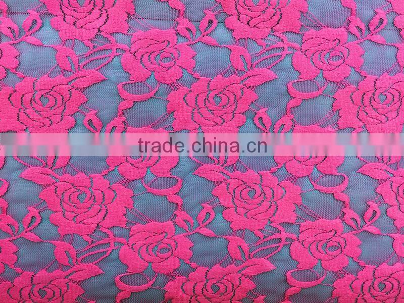 70%Nylon/30%spandex high stretch lace fabric for young lady