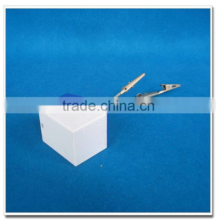 Three clips plastic name card holder