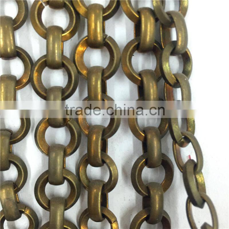 Popular decorative brass handmake chain,Square ellipse chain.Clothing chain, waist chain, bag chain, key chain