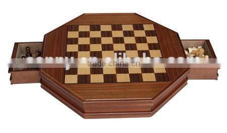 Octagon Wooden Hand Made Chess Set